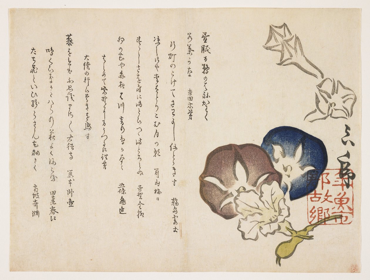 Morning Glories, c.1830 by Ishi Matora