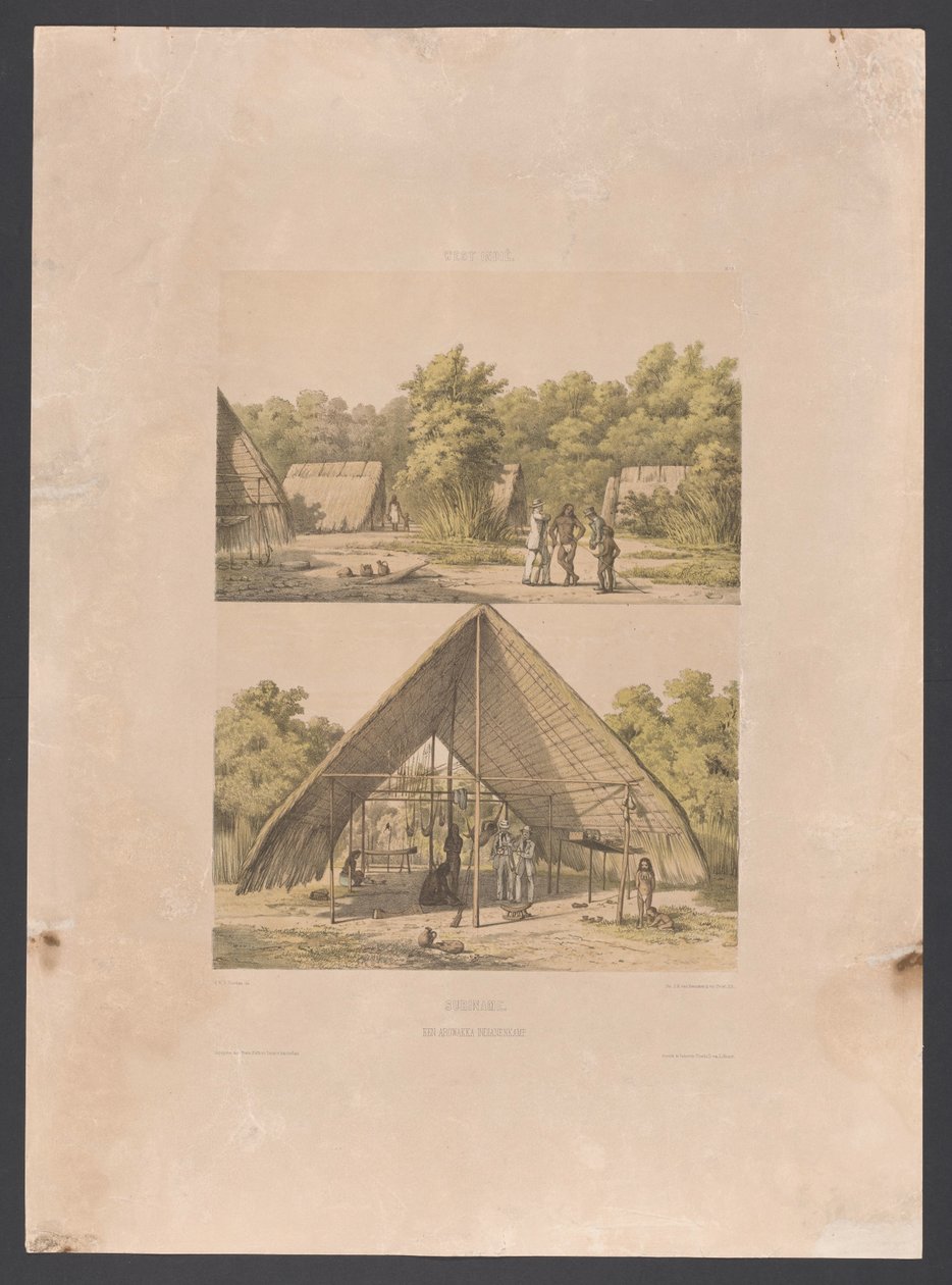Arawak Camp in Suriname by jonkheer Jacob Eduard van Heemskerck