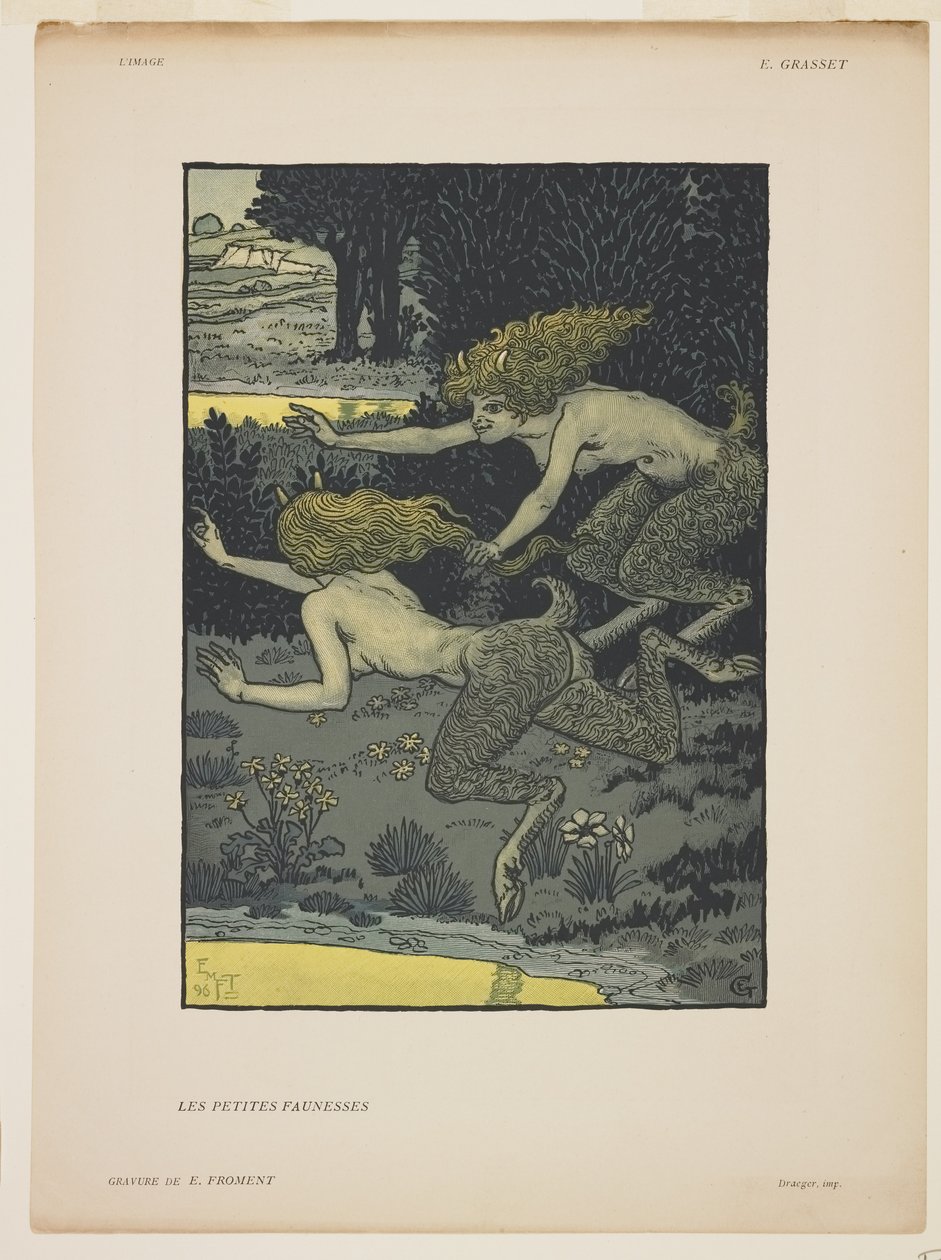 The Little Faunesses by Émile Froment
