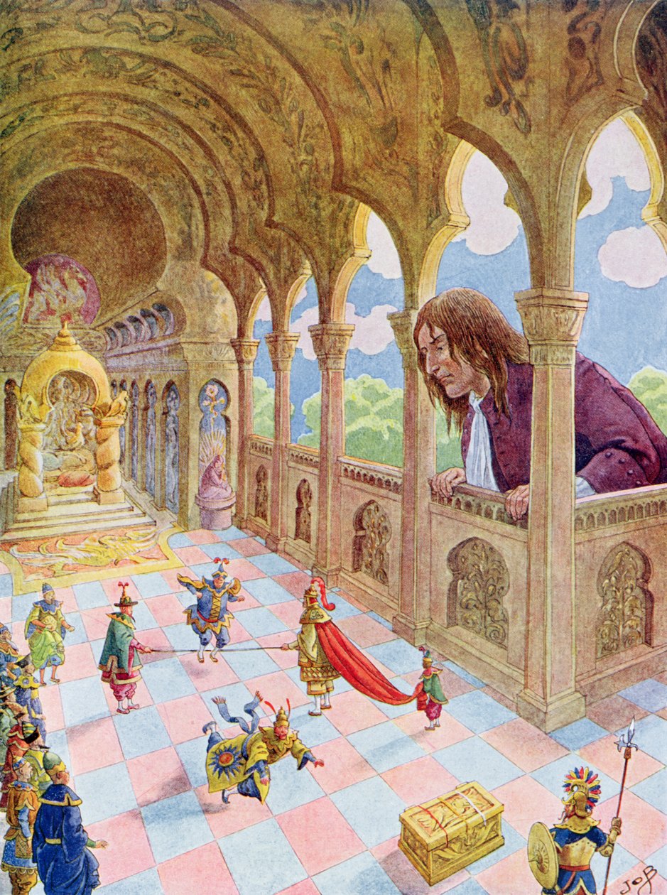 Gulliver at Lilliput, illustration from a French edition of 