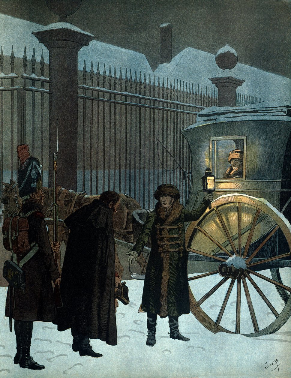 Defeated the Russian campaign and returned to Paris: Napoleon I Bonaparte in a sedan arrived at the tuileries on 18 December 1812 at 11 o