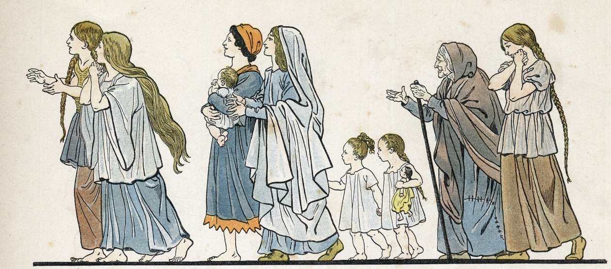 Gallic peasant women with their children. in 