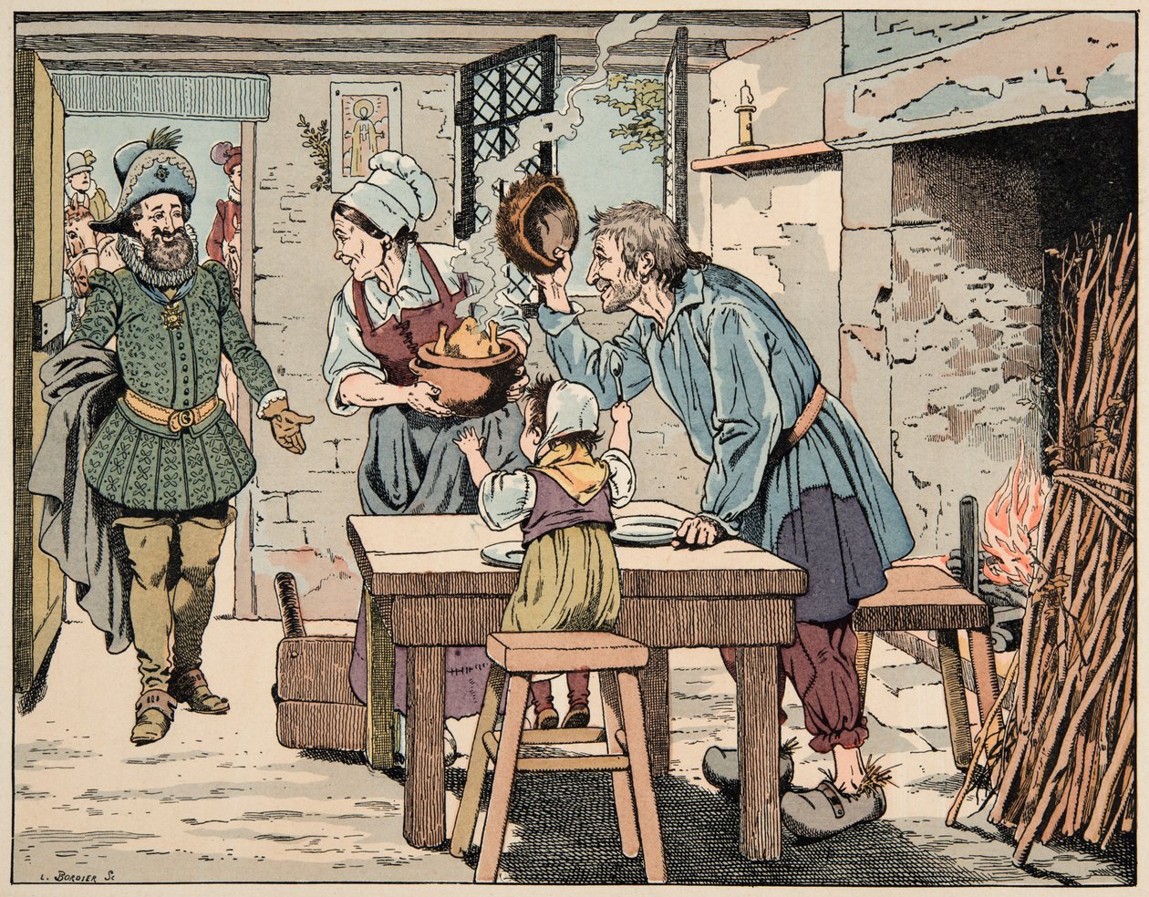Henri IV in the peasants, to eat the chicken in the pot from 