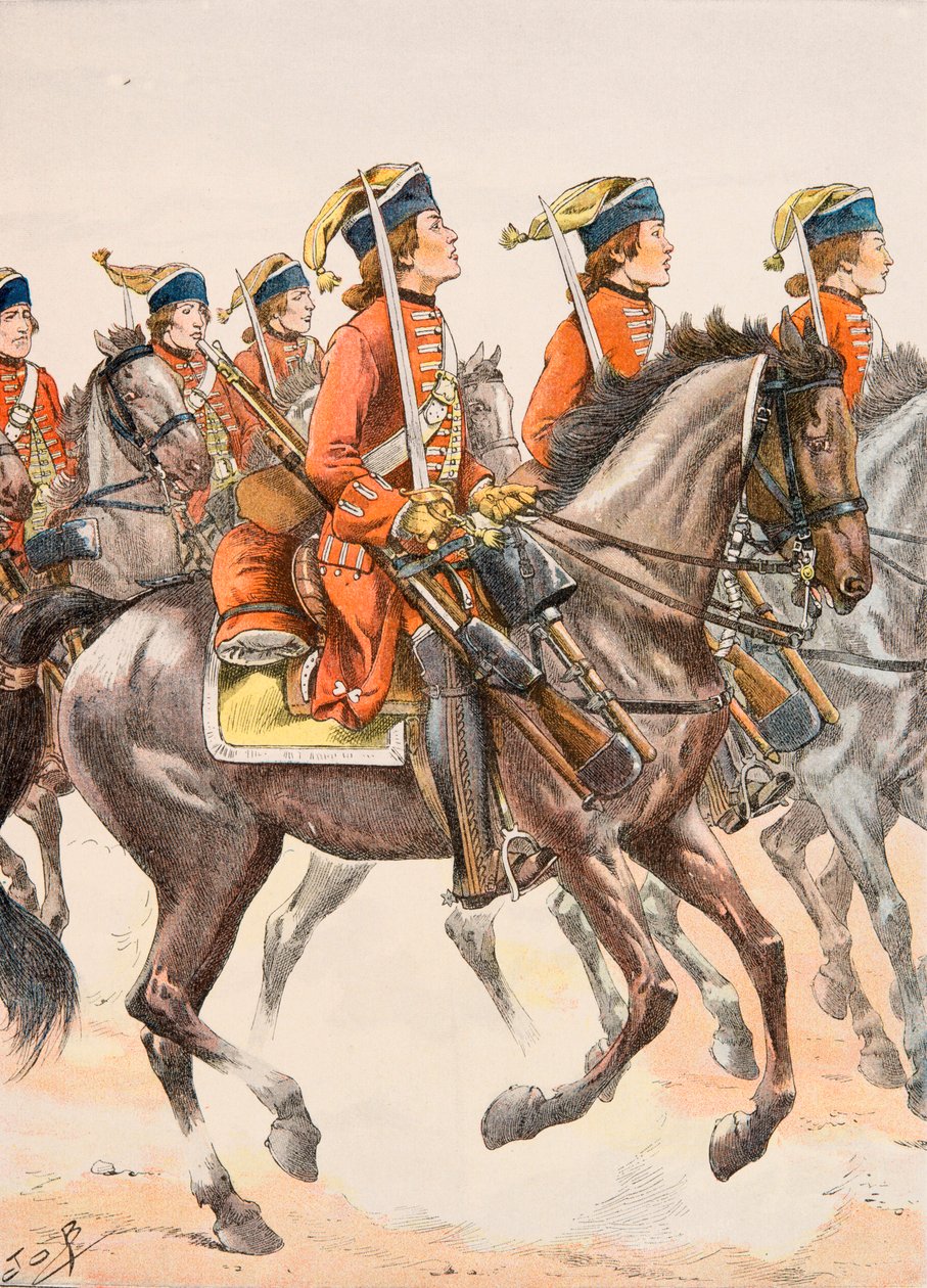 Outfit of French troops at all times: Beauffremont Dragons 1759 by pseudonym for Onfray de Breville Jacques Job