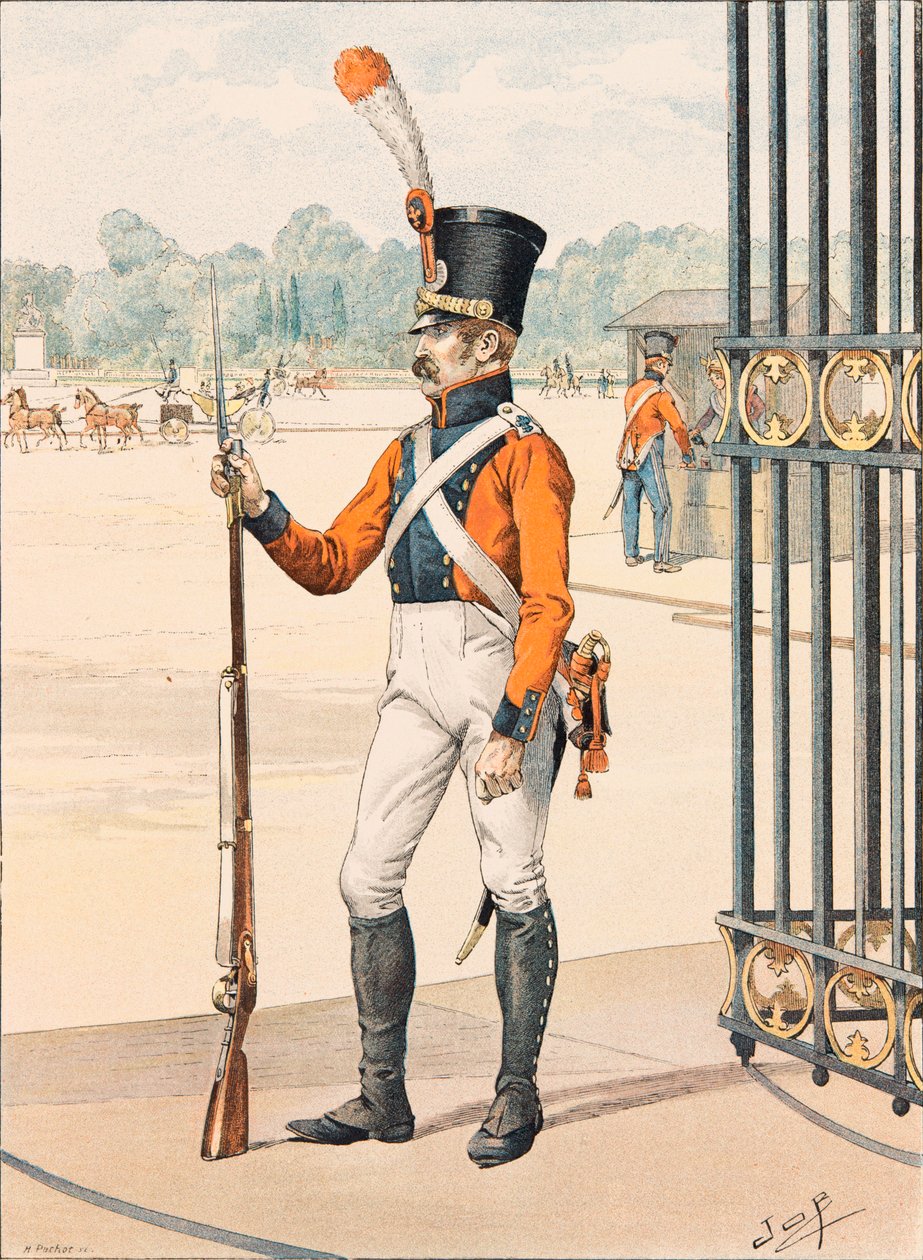 Outfit of the French troops at all times: Grenadier de France by pseudonym for Onfray de Breville Jacques Job