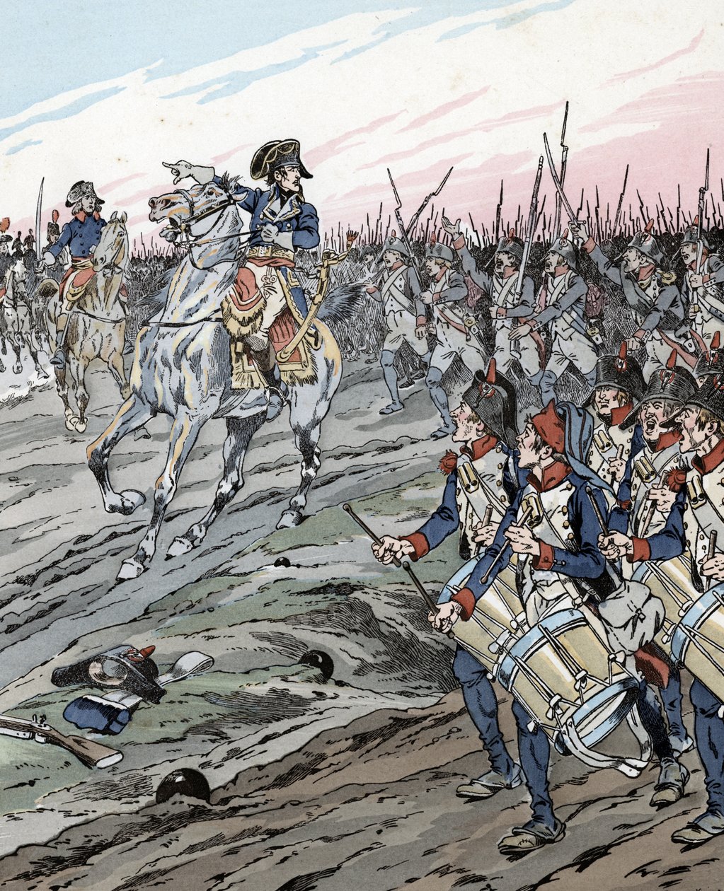Napoleon Bonaparte during the Battle of Marengo (1800) by pseudonym for Onfray de Breville Jacques Job
