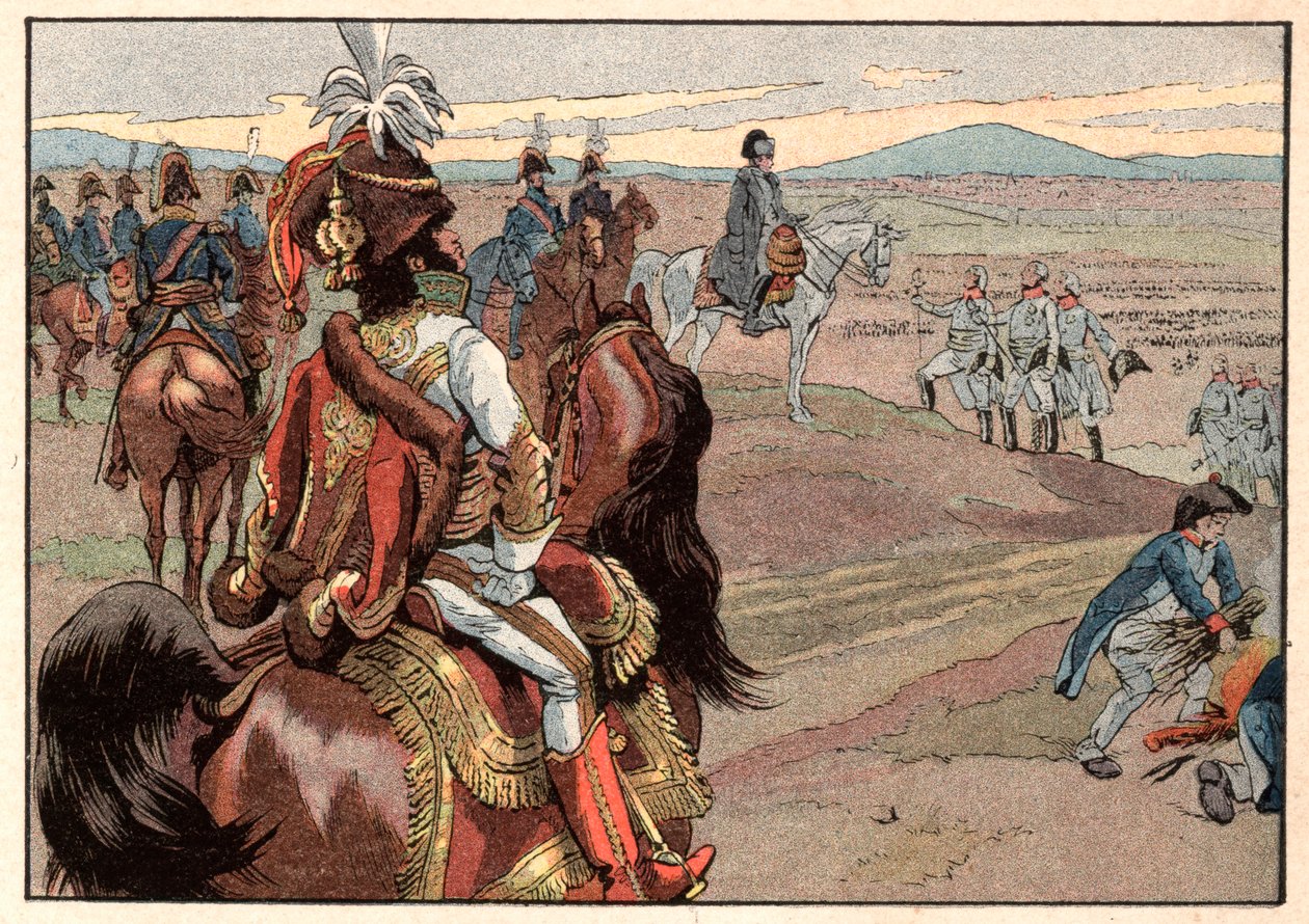 Napoleon I Bonaparte with Joachim Murat During the Surrender of Ulm in 1805 by pseudonym for Onfray de Breville Jacques Job