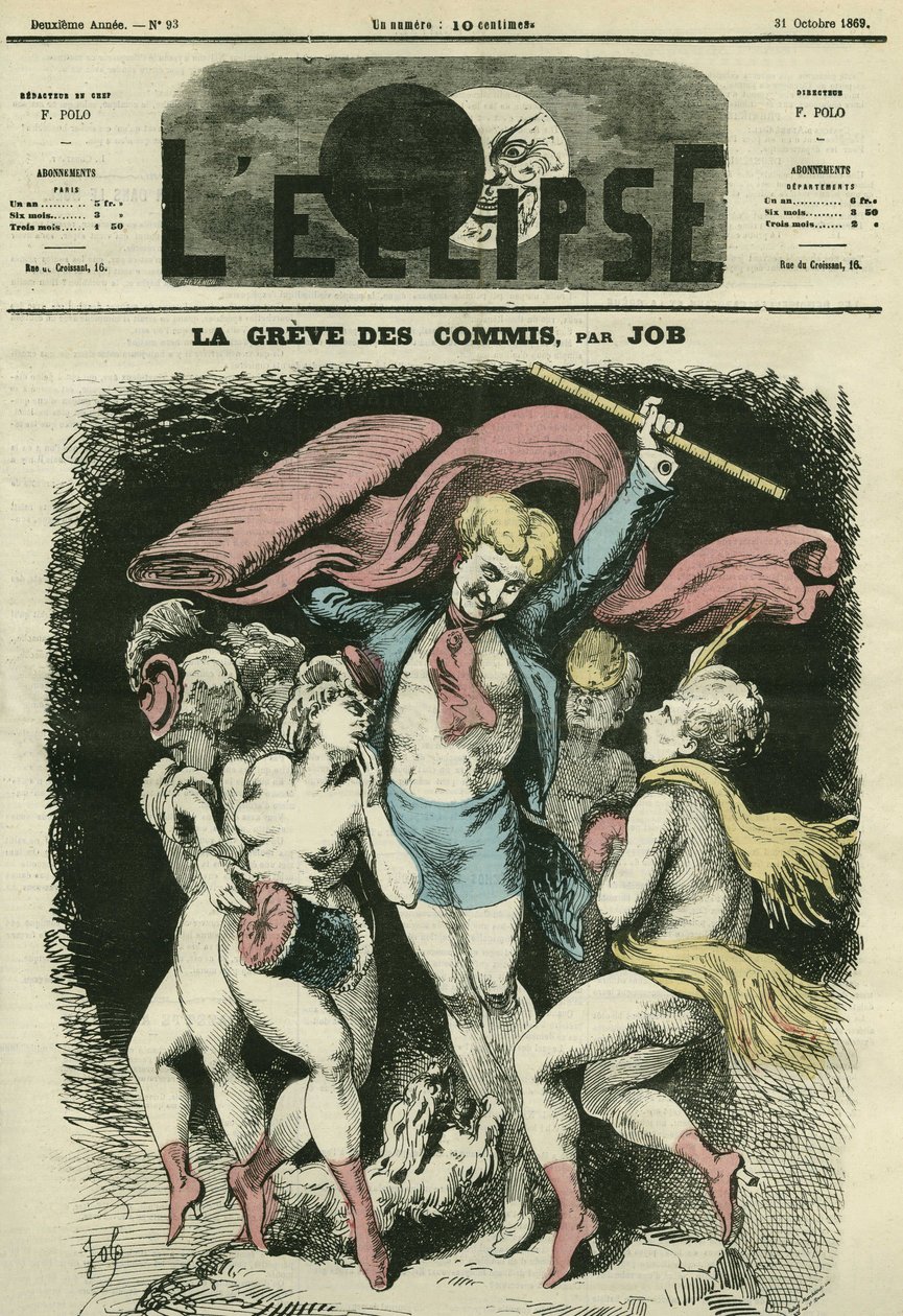 The clerks strike, the illustration suggests dressing the dancers of Jean-Baptiste Carpeaux