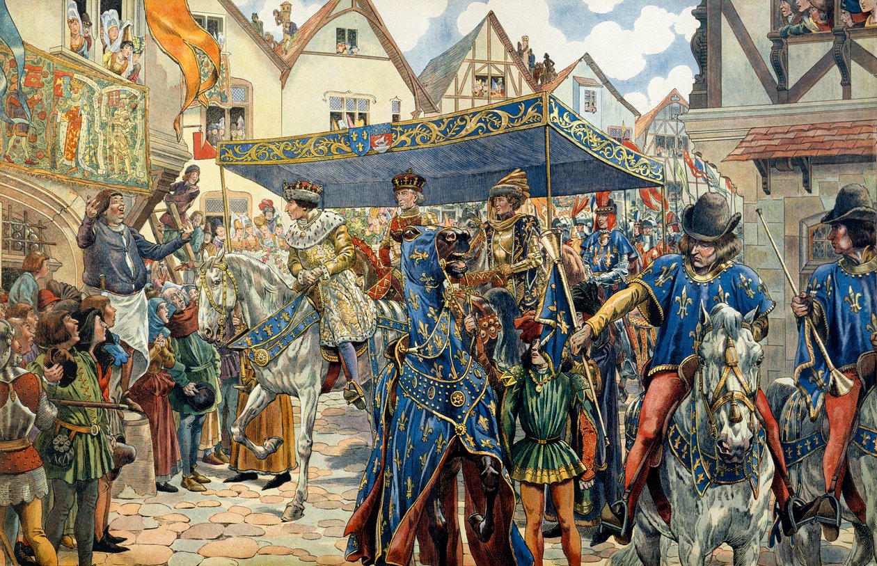 Triumphal Entry of Louis XI of France, Known as the Prudent, in Paris on August 30 by pseudonym for Onfray de Breville Jacques Job