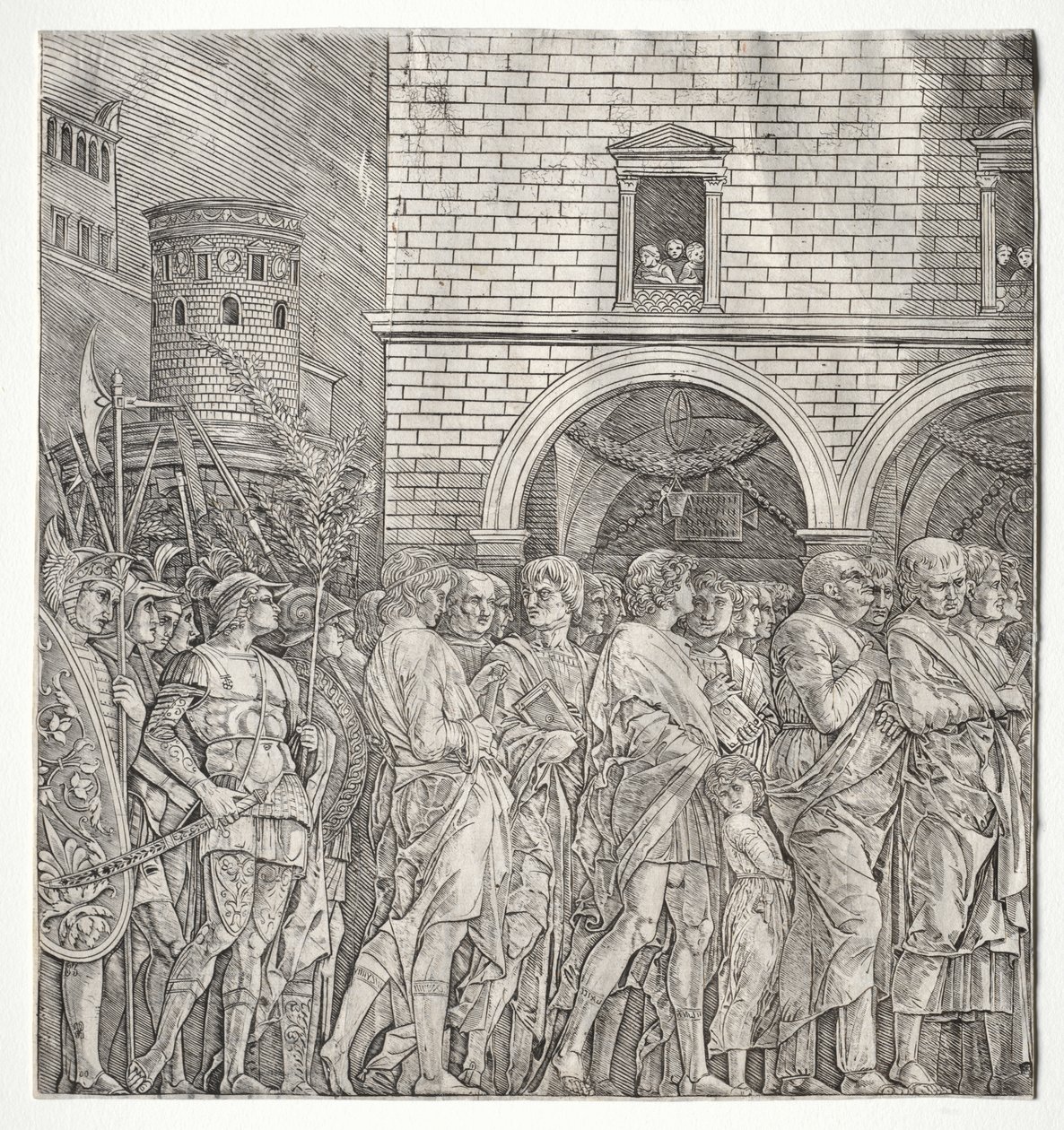 The Triumphs of Caesar: The Senators by school of Andrea Mantegna