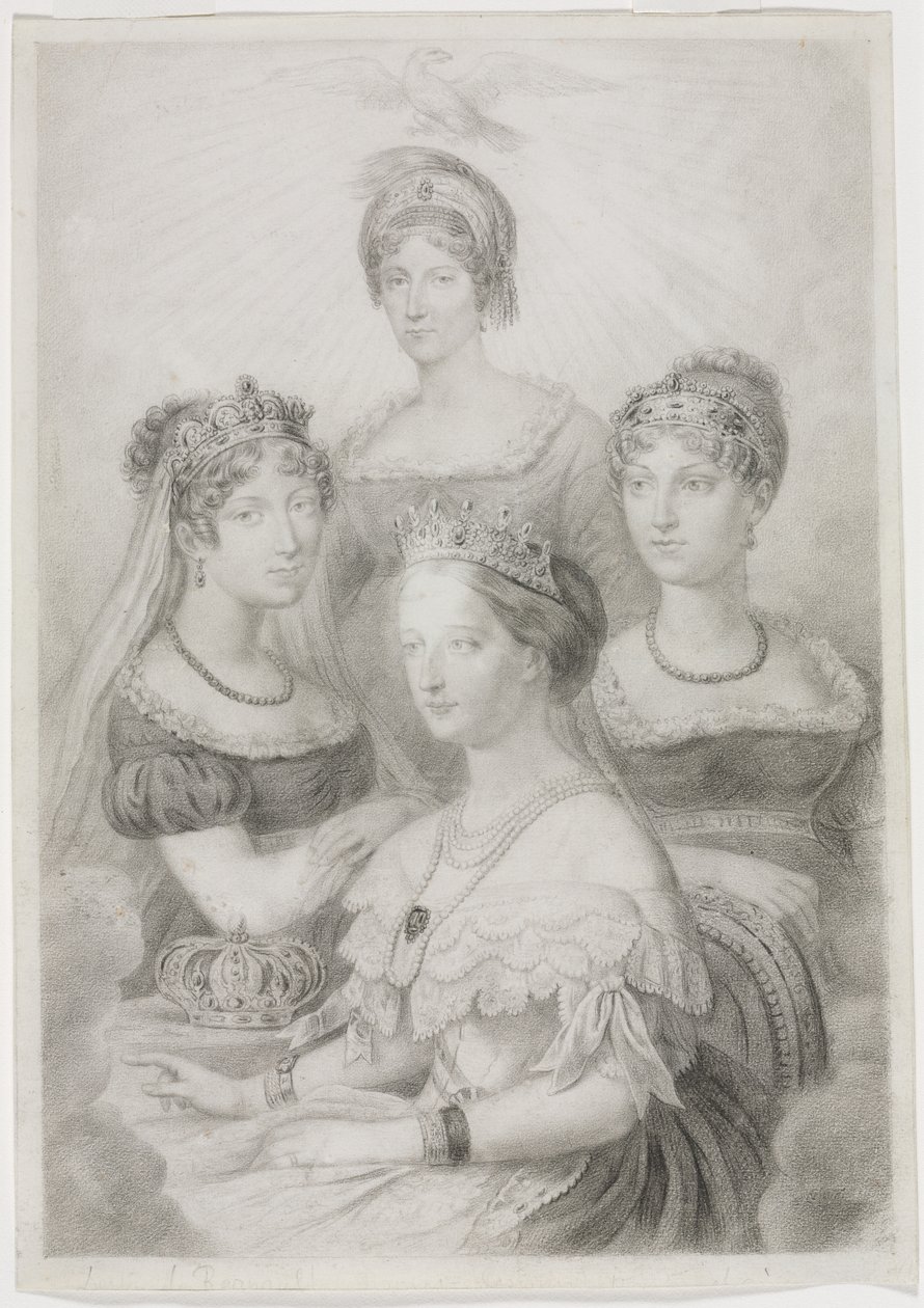 Bonaparte Women by studio of A. W. A. Plâté Studio (Ceylonese)