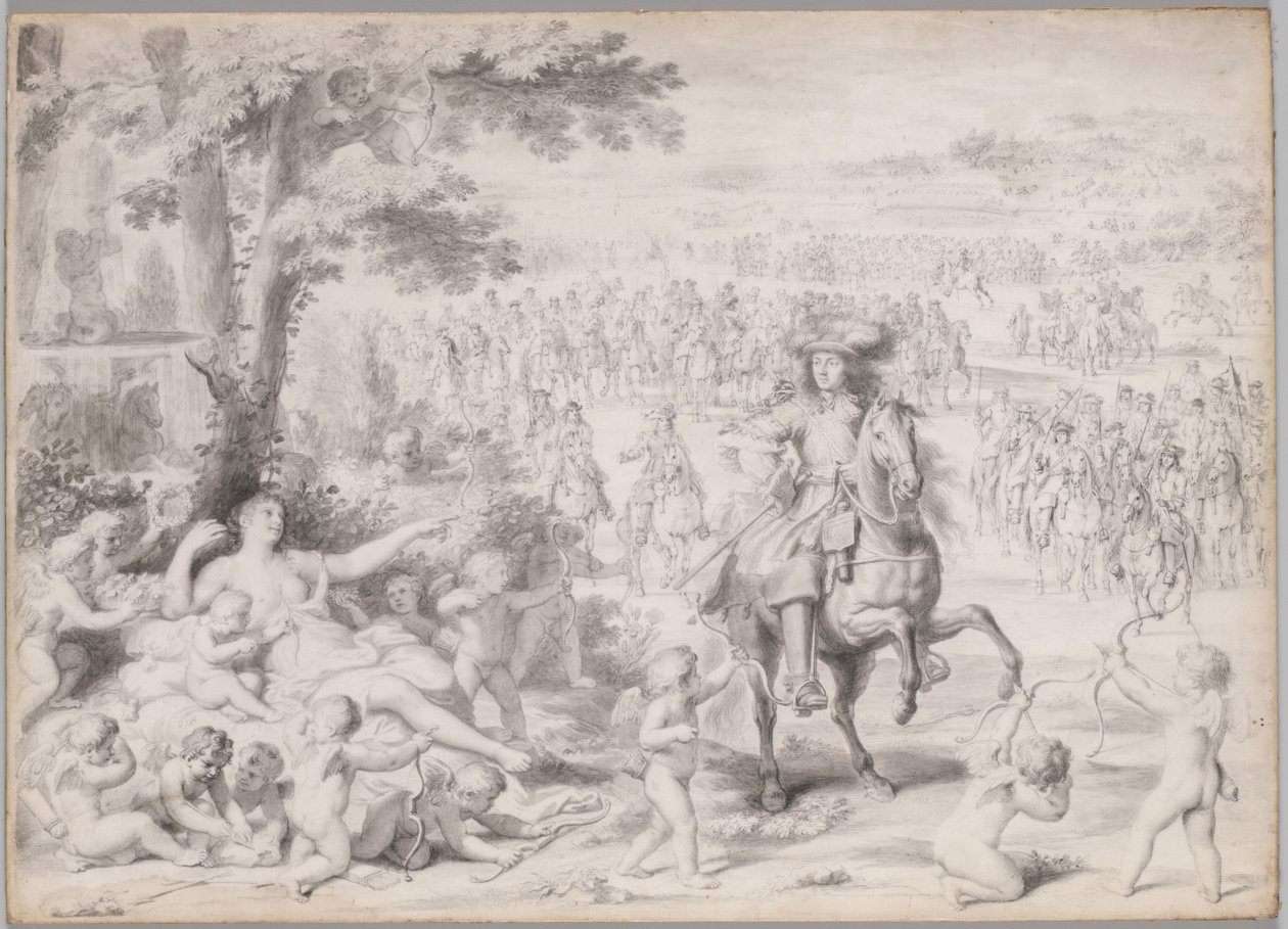 Louis XIV Captured by Venus by studio of Charles Le Brun