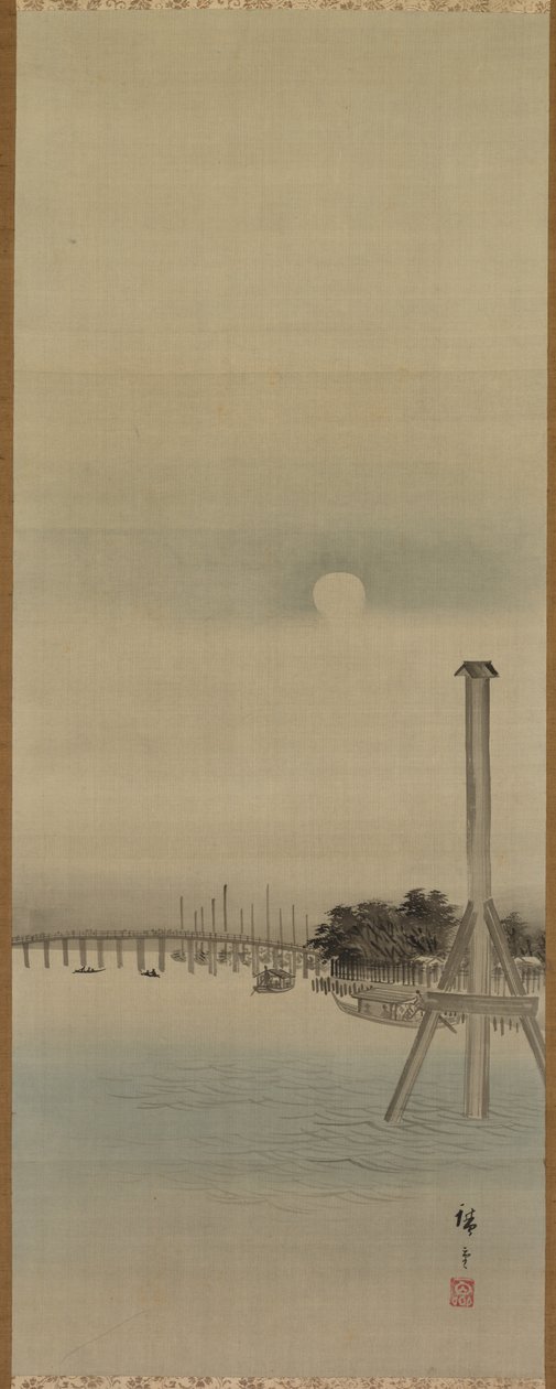 Night Scene on the Sumida River by studio of Utagawa Hiroshige