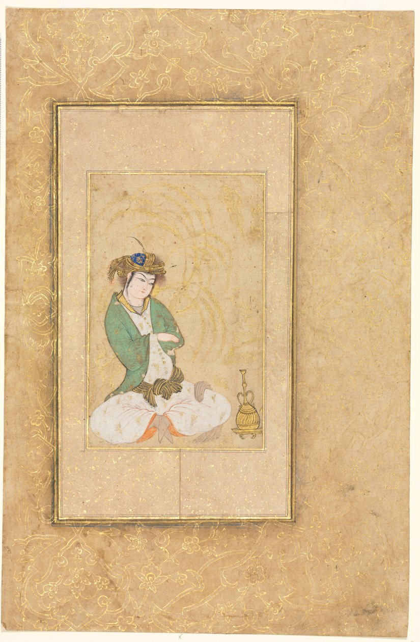 Youth Seated by a Willow by style of Muhammad Yusuf
