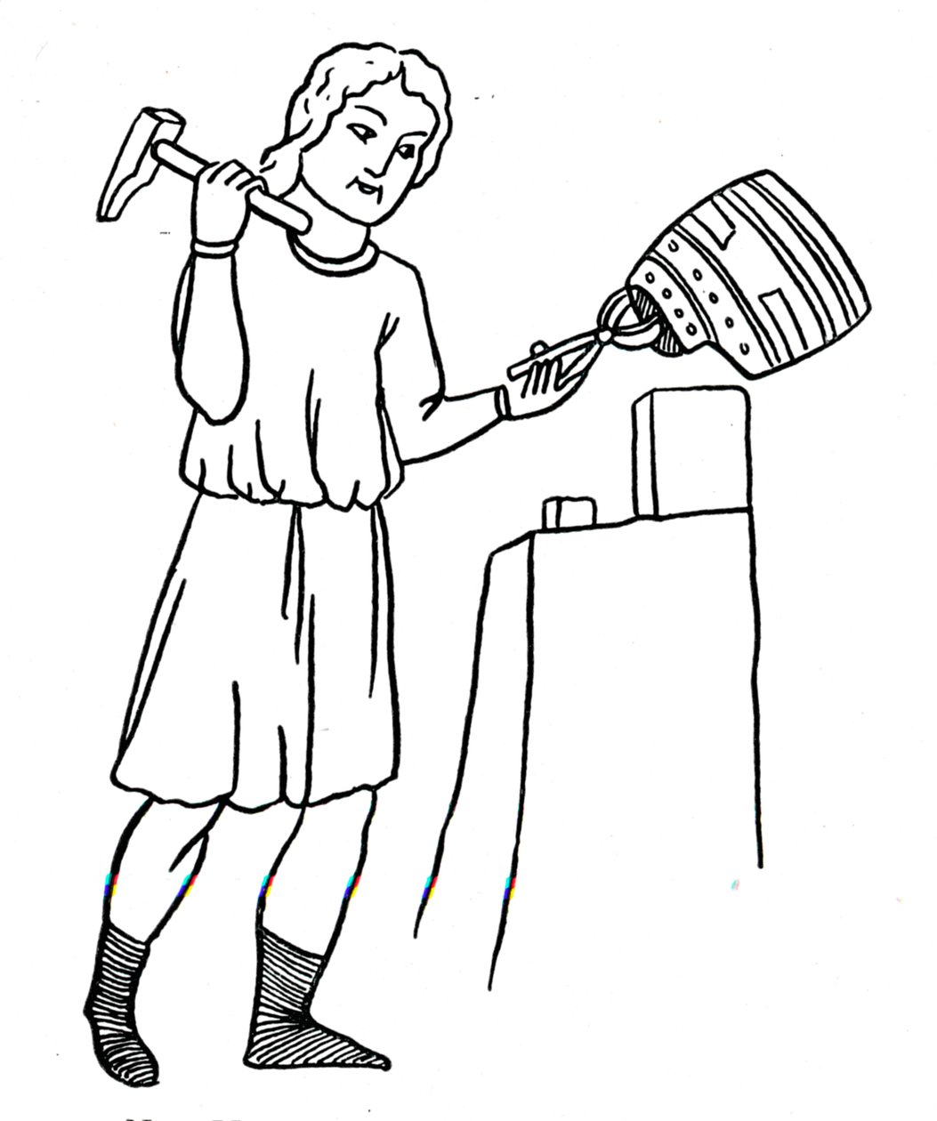 German Helmsmith at Work by the Elder Hans Burgkmair