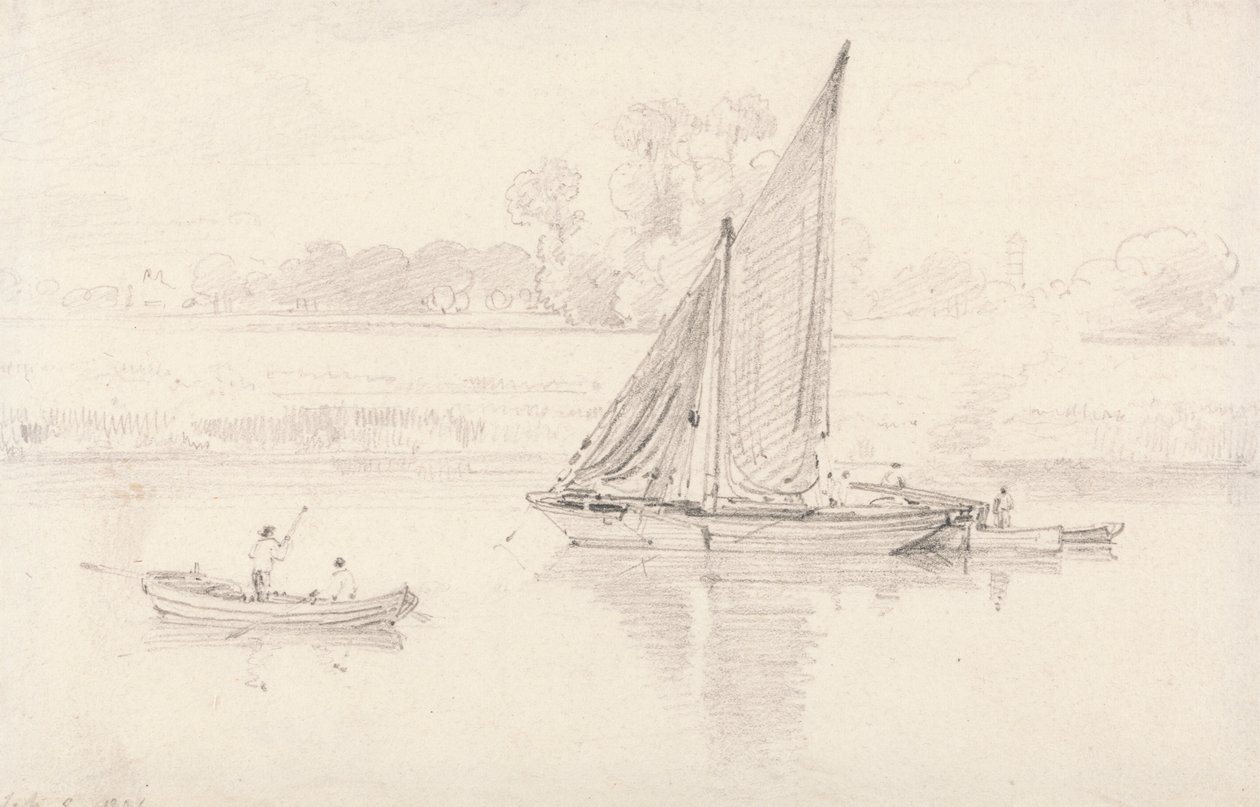 The Thames at Kew, February 9, 1806 by unknown artist
formerly John Constable