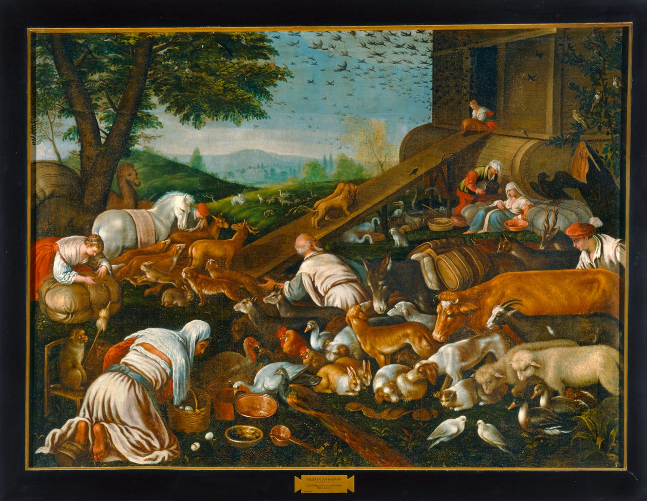 The Animals Enter the Ark by workshop Bassano