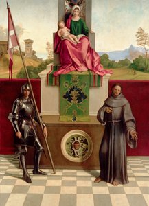 Madonna and Child Between St. Francis and St. Nicasius (The Castelfranco Madonna) by Giorgione