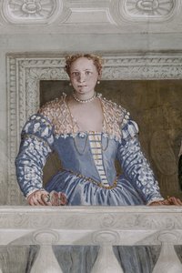 Donna Barbaro and her nurse, the Hall of Olympus (detail) by Veronese