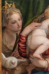 Madonna and Infant Jesus between St. Catherine of Alexandria and Peter (detail)