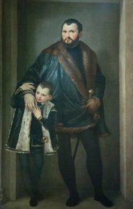 Portrait of Giuseppe da Porto with His Son Adriano by (1528 88) Veronese