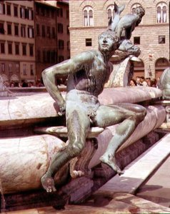 The Fountain of Neptune (detail) by Giambologna