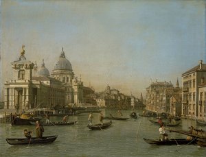 Entrance to the Grand Canal Near the Punta della Dogana and Santa Maria della Salute by (1697-1768) Canaletto