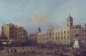 London, a view of Northumberland House, looking eastward by Canaletto