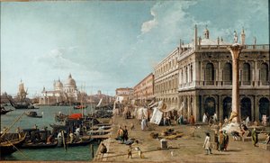 View of the Molo, the Biblioteca Marciana and the Column of St. Theodore, Venice