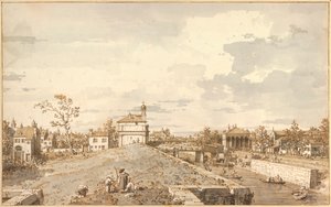 The Porta Portello with the Brenta Canal in Padua by Antonio Canal by Canaletto