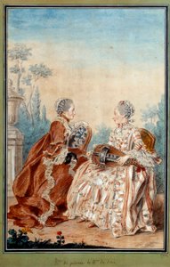 Madame de Julienne and Madame de Serre Doing Watercolour Music