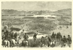 Position of the Confederate Army when the surrender was announced, April 1865 by (after) American School
