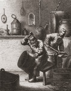 Coppersmiths at Work in the 17th Century by (after) Dutch School