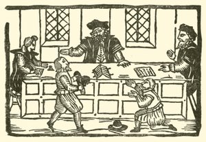 Illustration for The Roxburghe Ballads (woodcut) by (after) English School