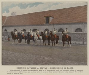 School of the Cavalryman on Horseback, Lance Exercise by (after) French Photographer