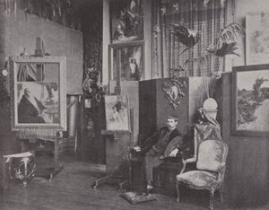 French painter Pascal Dagnan-Bouveret in his studio by (after) French Photographer