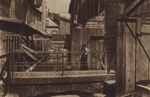 The Banks of the Bievre at the Bottom of Gobelins Street by (after) French Photographer