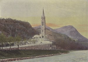 Lourdes, The Basilica by (after) French Photographer