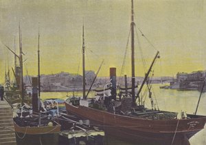 Nantes, La Fosse (coloured photo) by (after) French Photographer