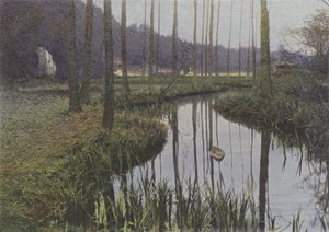 Vaux de Cernay, The Stream (coloured photo) by (after) French Photographer