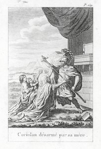 Coriolanus Disarmed by His Mother by (after) French School