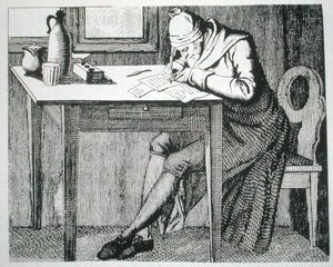 Gaspard Lavater (1741-1801) in his Study, copy of an illustration from his 
