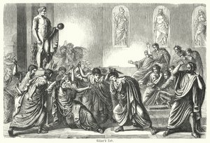 Assassination of Julius Caesar (engraving) by (after) German School