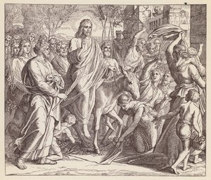 Jesus entering Jerusalem by (after) German School