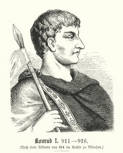 Konrad I, 881-918 by (after) German School