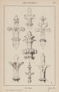 Ornament: Free Ornaments, The Finial by (after) German School