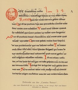 Page from the Carmina Burana by (after) German School