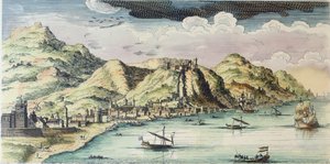 View of the City of Málaga, Spain by (after) Spanish School