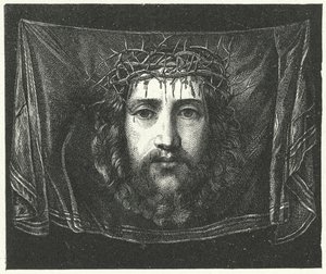 Veil of Veronica with the portrait of Christ by (c.1489 1534) (after) Correggio