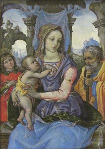 Madonna and Child with Saint Joseph and an Angel by 1476 1524 Capponi